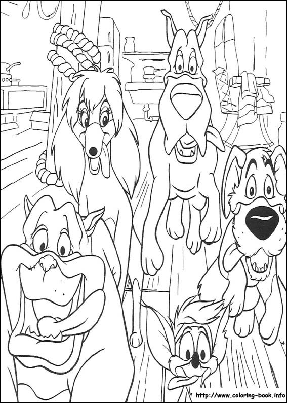 Oliver and Company coloring picture